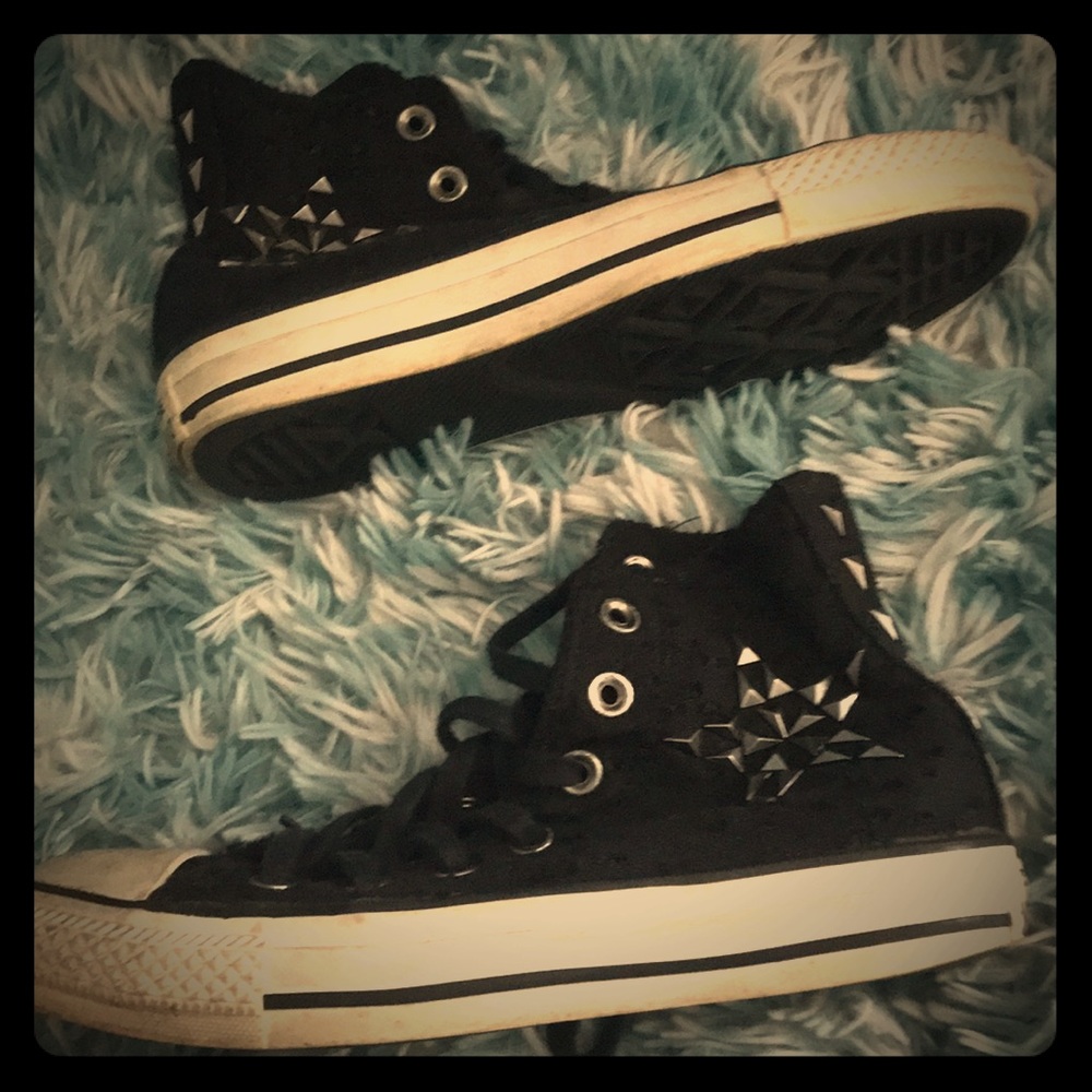 Black Jeweled Converse